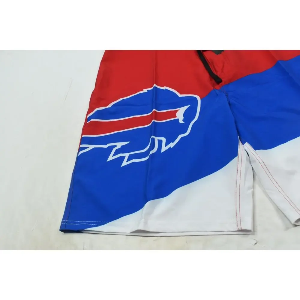Foco Buffalo Buffalo Board Shorts Mens 38 Red Blue Drawstring Lightweight Swim